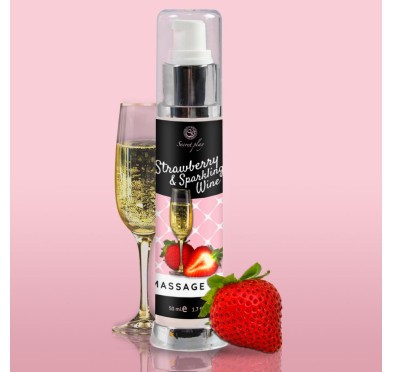 STRAWBERRY & SPARKLING WINE MASSAGE OIL 50 ML